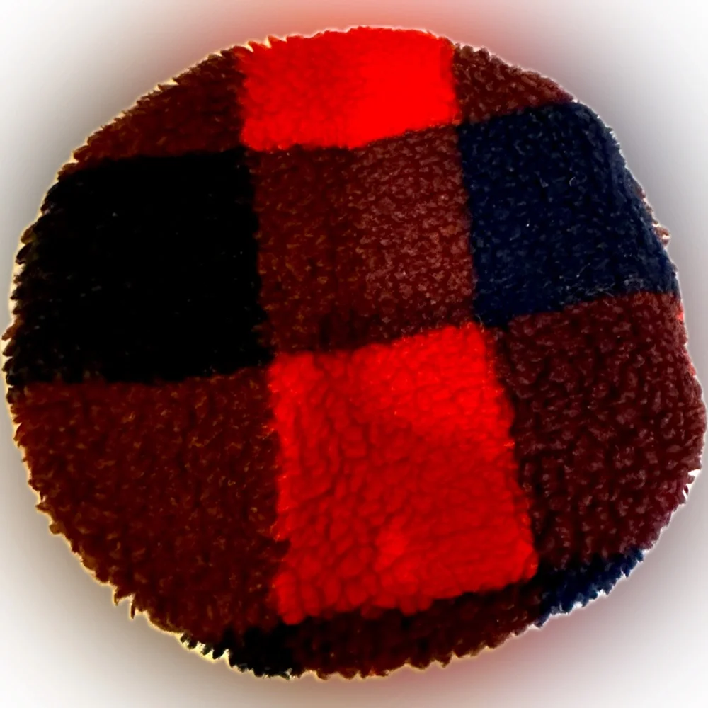 FRESH LIDS INC RED BLACK BUFFALO PLAID SHERPA BEANBAG 7” GAME TOSS CORN HOLE TOY